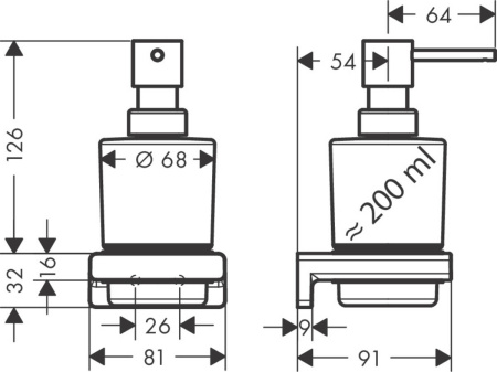 Набор акссесуаров hansgrohe AddStoris HG-PR282, матовый черный