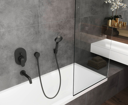 Ручной душ hansgrohe Vernis Blend 100 Vario 2 режима, 26270670, матовый черный