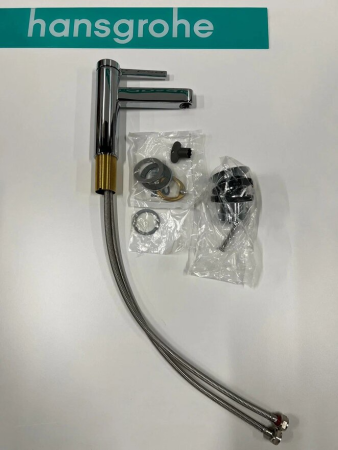 Смеситель для раковины hansgrohe Finoris 100, со сливным клапаном Push-Open, 76010000/U, хром, уцененный товар