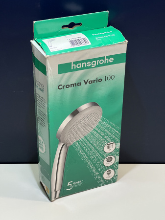 Ручной душ hansgrohe Croma 100 4jet Vario 28535000/U2, хром, уцененный товар