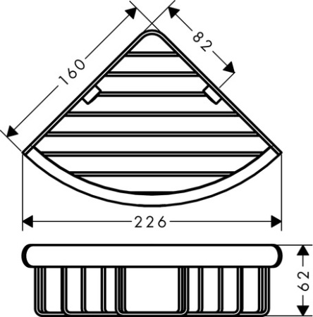Корзина угловая hansgrohe Logis Universal 41710000, хром