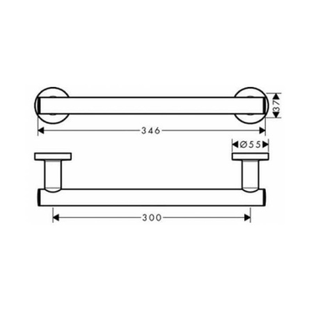Поручень hansgrohe Logis Universal 41713000, хром