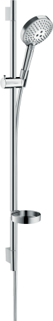 Душевой гарнитур hansgrohe Raindance Select S 120 3jet PowderRain со штангой 90 см и мыльницей 27667000, хром