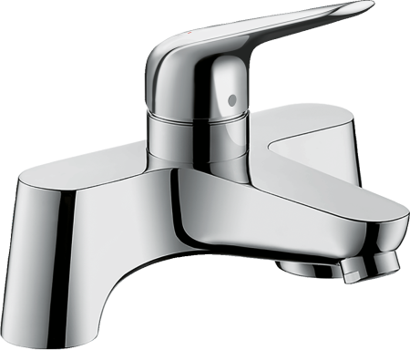 Смеситель для ванны hansgrohe Novus на край ванны, на 2 отверстия 71043000, хром