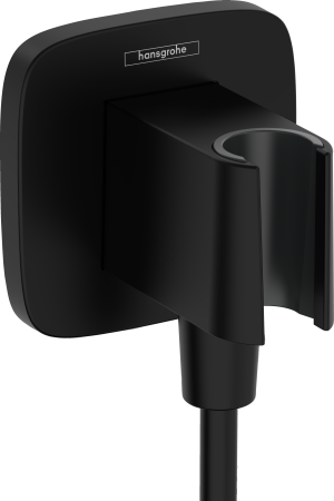 Шланговое подключение hansgrohe FixFit Porter Q с держателем для душа 26887670, матовый черный