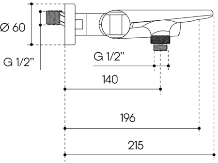 Смеситель для ванны Aqueduto LINHA LIN0600, хром