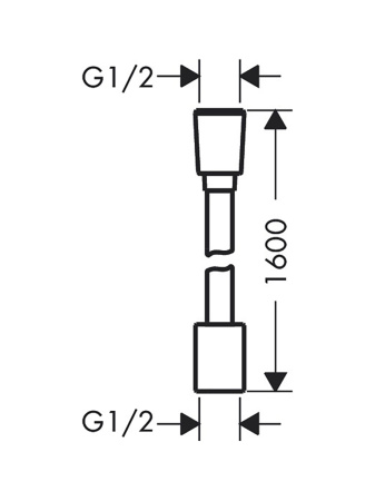 Душевой шланг hansgrohe Designflex текстильный 160см, 28260000, хром