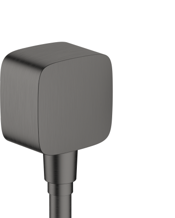 Шланговое подключение hansgrohe FixFit с клапаном обратного тока 26457340, шлифованный черный хром