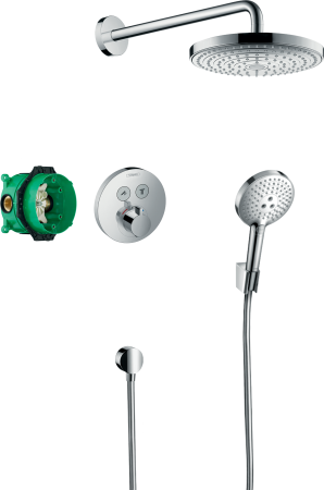 Душевая система hansgrohe Raindance Select S 240 2jet скрытого монтажа с термостатом 27297000, хром