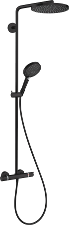 Душевая система hansgrohe Raindance Select S 240 1jet PowderRain с термостатом 27633670, матовый черный
