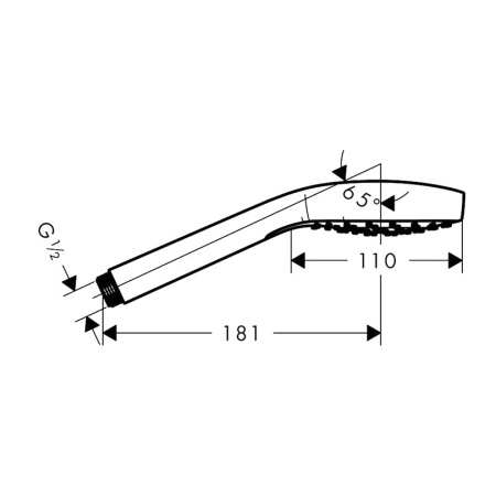Ручной душ hansgrohe Croma E 110 1jet 26814670, матовый черный