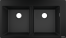 Кухонная мойка hansgrohe S51 S510-F770 врезная, с двумя чашами 370/370 43316170, черный графит