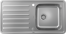 Кухонная мойка hansgrohe S41 S4113-F400 врезная с левым крылом 43338800, нержавеющая сталь