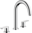 Смеситель для раковины hansgrohe Vernis Blend 150 на 3 отверстия, со сливным гарнитуром 71553000, хром