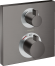 Внешняя часть термостата для душа hansgrohe Ecostat Square скрытого монтажа на 2 потребителя 15714340, шлифованный черный хром