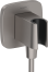 Шланговое подключение hansgrohe FixFit Porter Q с держателем для душа 26887340, шлифованный черный хром