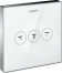 Переключатель потоков для душа hansgrohe ShowerSelect Glass на 3 потребителя 15736400, белый/хром
