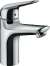 Смеситель для раковины hansgrohe Novus 100, со сливным клапаном Push-Open, для водонагревателей открытого типа 71036000, хром