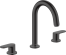 Смеситель для раковины hansgrohe Vernis Blend 150 на 3 отверстия, со сливным гарнитуром 71553670, матовый черный