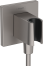 Шланговое подключение hansgrohe FixFit Porter E с держателем для душа 26889340, шлифованный черный хром