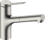 Смеситель для кухонной мойки hansgrohe Zesis M33 150, с вытяжным душем 2jet, sBox lite 74803800, под сталь