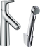Смеситель для раковины hansgrohe Talis S со сливным клапаном Push-Open и гигиеническим душем 72290000, хром