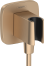 Шланговое подключение hansgrohe FixFit Porter Q с держателем для душа 26887140, шлифованная бронза