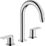 Смеситель для раковины, на 3 отверстия, со сливным гарнитуром Hansgrohe Vernis Shape