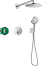 Душевая система hansgrohe Raindance S 240 1jet PowderRain скрытого монтажа с термостатом ShowerSelect S 27951000, хром