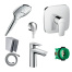Готовый набор для душа скрытого монтажа hansgrohe Talis с ручным душем Raindance и смесителем для раковины HG-PR110, хром