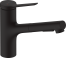 Смеситель для кухонной мойки hansgrohe Zesis M33 150, с вытяжным душем 2jet, sBox lite 74803670, матовый черный