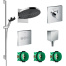 Готовый набор для душа скрытого монтажа hansgrohe Pulsify HG-PR26, хром