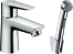 Смеситель для раковины hansgrohe Talis E со сливным гарнитуром и гигиеническим душем 71729000, хром
