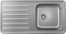 Кухонная мойка hansgrohe S41 S4111-F400 врезная с крылом 43341800, нержавеющая сталь