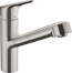 Смеситель для кухонной мойки hansgrohe Focus M43 150, с вытяжным изливом 71842800, под сталь