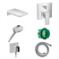 Готовый набор для ванны скрытого монтажа hansgrohe Metropol с ручным душем Raindance HG-PR139, хром