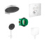 Готовый набор для душа скрытого монтажа hansgrohe Rainfinity с термостатом ShowerSelect HG-PR153, матовый белый