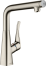 Смеситель для кухонной мойки hansgrohe Metris Select M71 320, с вытяжным изливом, Eco 14785800, под сталь