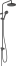 Душевая система hansgrohe Vernis Blend 200 1jet EcoSmart Reno с переключателем потоков 26099670, матовый черный