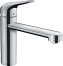 Смеситель для кухонной мойки hansgrohe Focus M42 120, CoolStart, EcoSmart, 1jet 71805000, хром