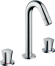 Смеситель для раковины hansgrohe Logis 150 на 3 отверстия, с поворотным изливом и сливным гарнитуром 71133000, хром