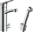 Смеситель для раковины hansgrohe Logis 190 с поворотным изливом, с гигиеническим душем и запорным вентилем 31515000, хром